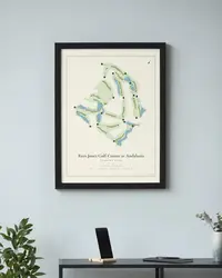 Rees Jones Golf Course at Andalusia Country Club map print, in a second room