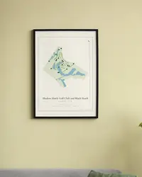 Shadow Hawk Golf Club and Black Hawk Country Club map print, in a second room