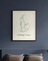 SunRidge Canyon Golf Club map print, in a second room