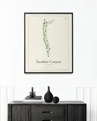 Tecolote Canyon Golf Course map print, in a second room