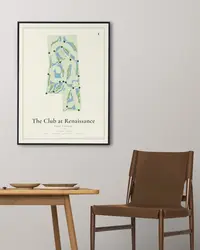 The Club at Renaissance map print, in a second room
