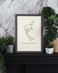 The Club at Tartan Fields map print, in a second room