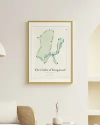 The Clubs of Kingwood - Lake Course map print, in a second room