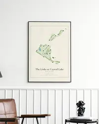 The Links at Crystal Lake map print, in a second room
