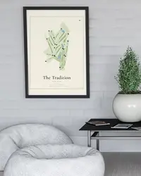 The Tradition Golf Club map print, in a second room