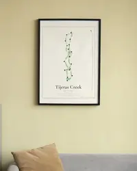 Tijeras Creek Golf Club map print, in a second room