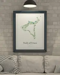 Trails of Frisco Golf Course map print, in a second room